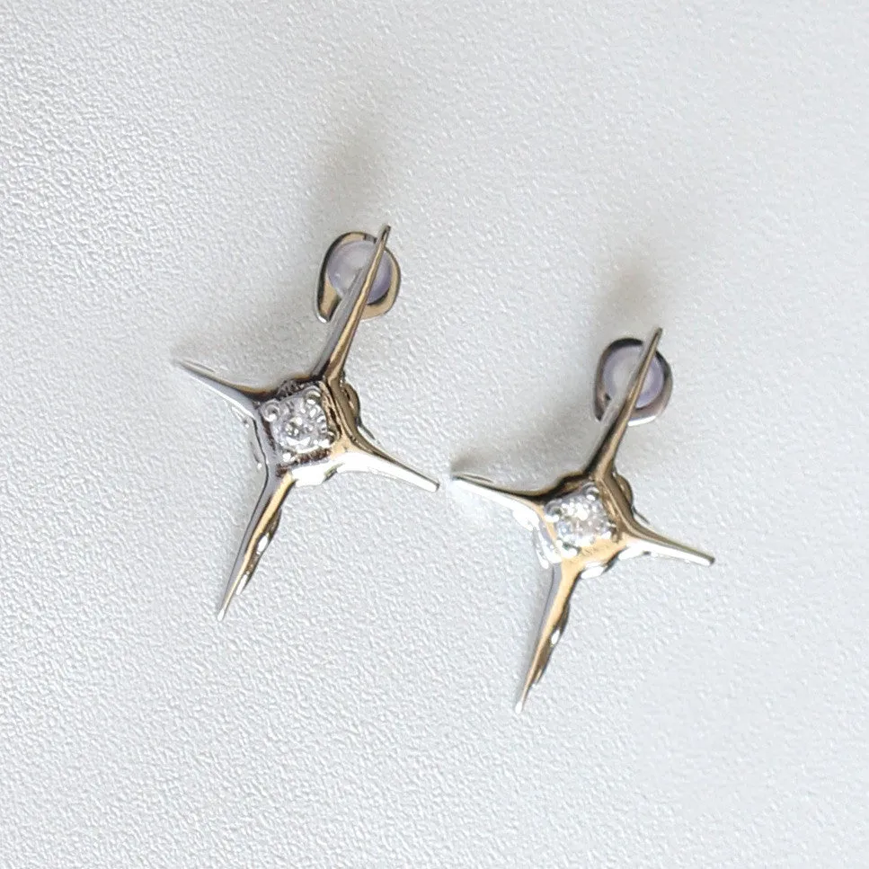 Ins Cross Kvk Earrings Diamond Earrings Design Simple Earrings Ear Jewelry Female