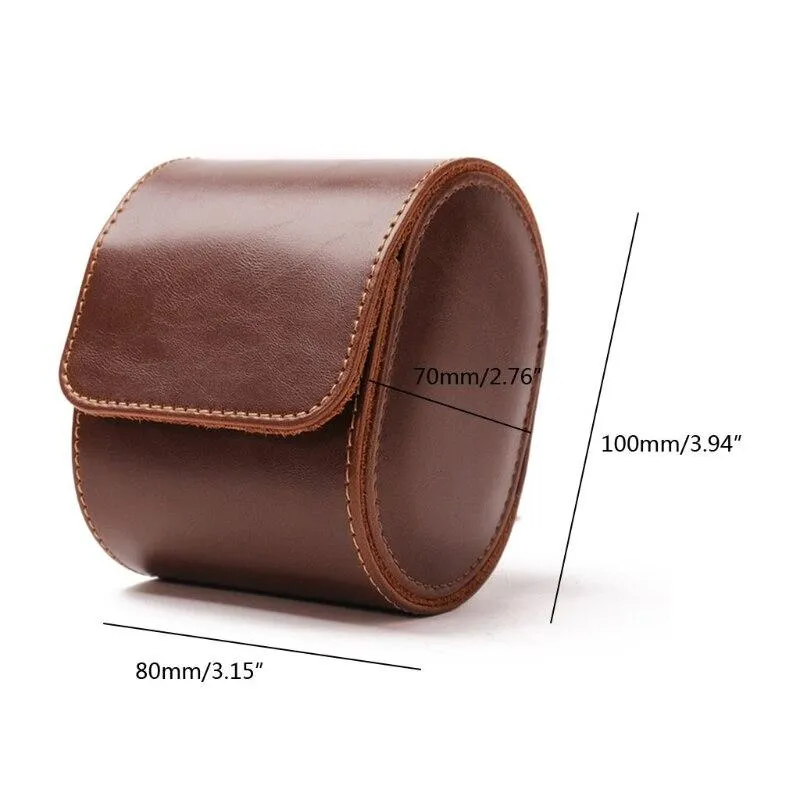 Jules Leather Single Watch Roll Case