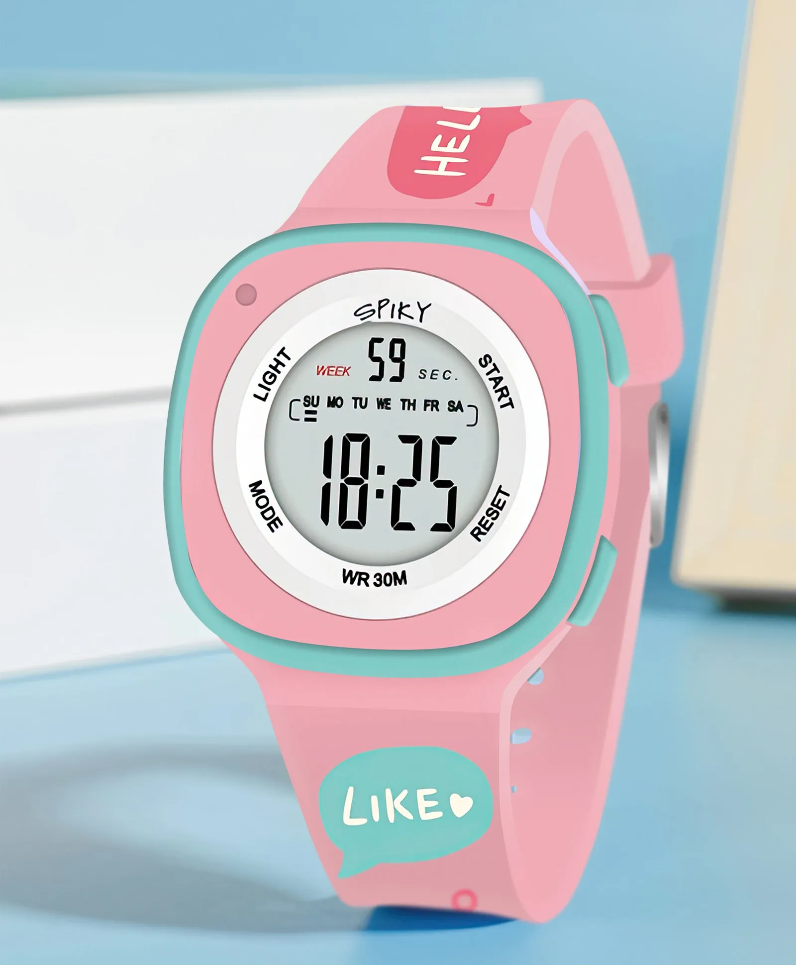 Spiky Square Digital Watch for Kids